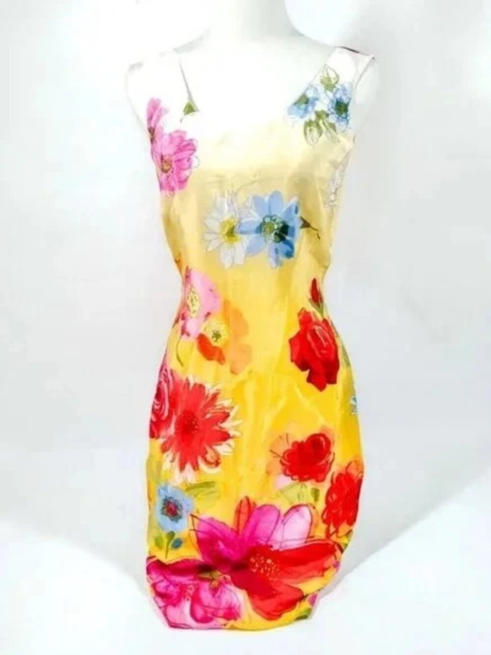 Fendi Multicolor Floral Mini Dress Made In Italy Size L